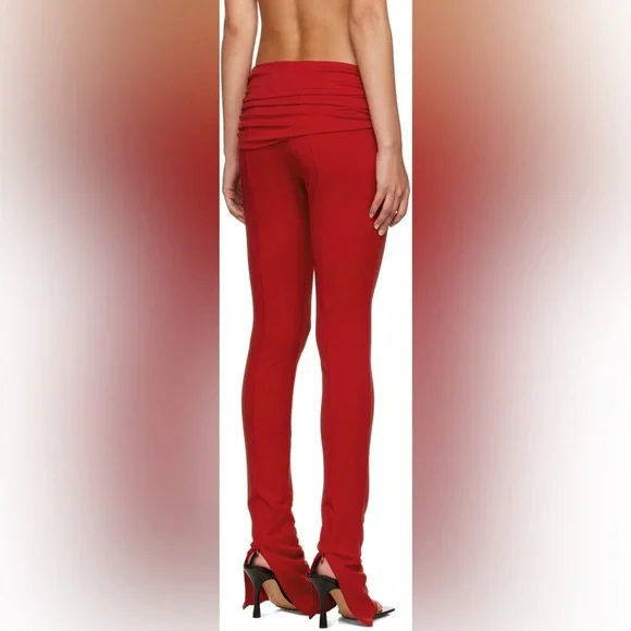 🎀NEW SSENSE BLUMARINE DRAPED LEGGINGS WOMEN'S 0 - Picture 2 of 14